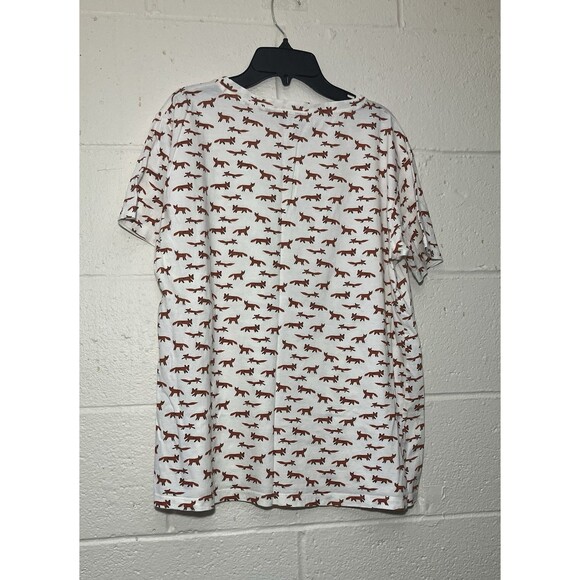 Compañía Fantástica Fox Print Short Sleeve T-Shirt Size M Cute Animal Tee - Picture 2 of 7